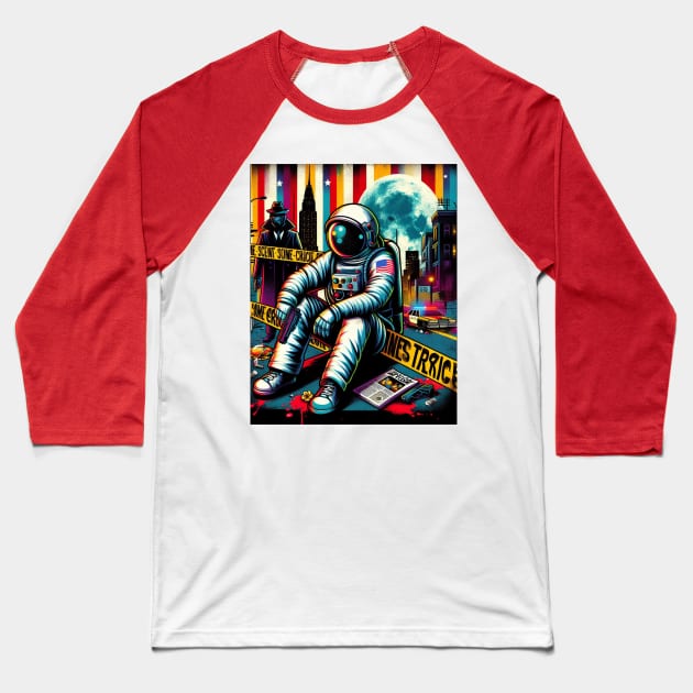Astronaut Crime Baseball T-Shirt by Jason's Finery